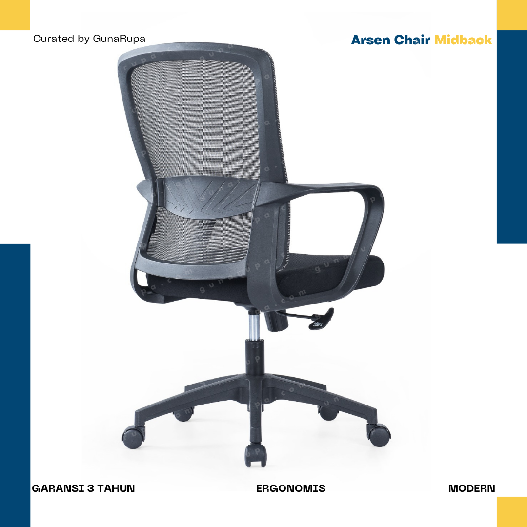 ARSEN CHAIR MIDBACK BLACK