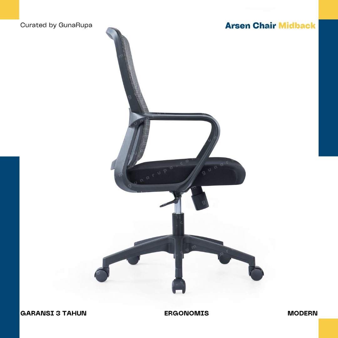ARSEN CHAIR MIDBACK BLACK