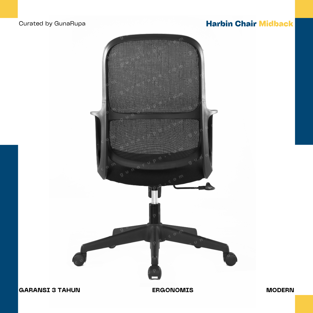 HARBIN CHAIR MIDBACK BLACK