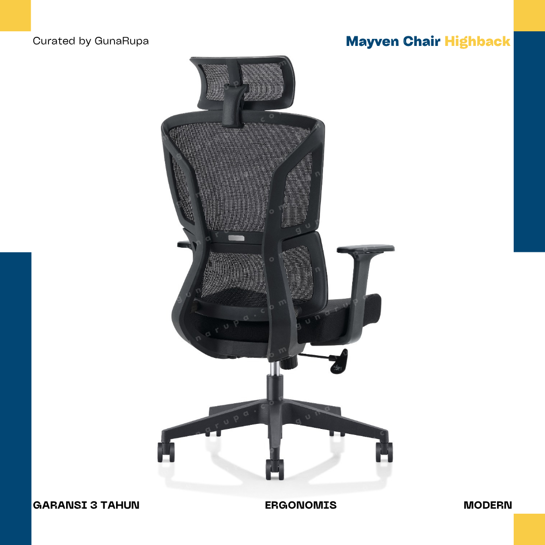 MAYVEN HIGHBACK BLACK (WITH HEADREST)
