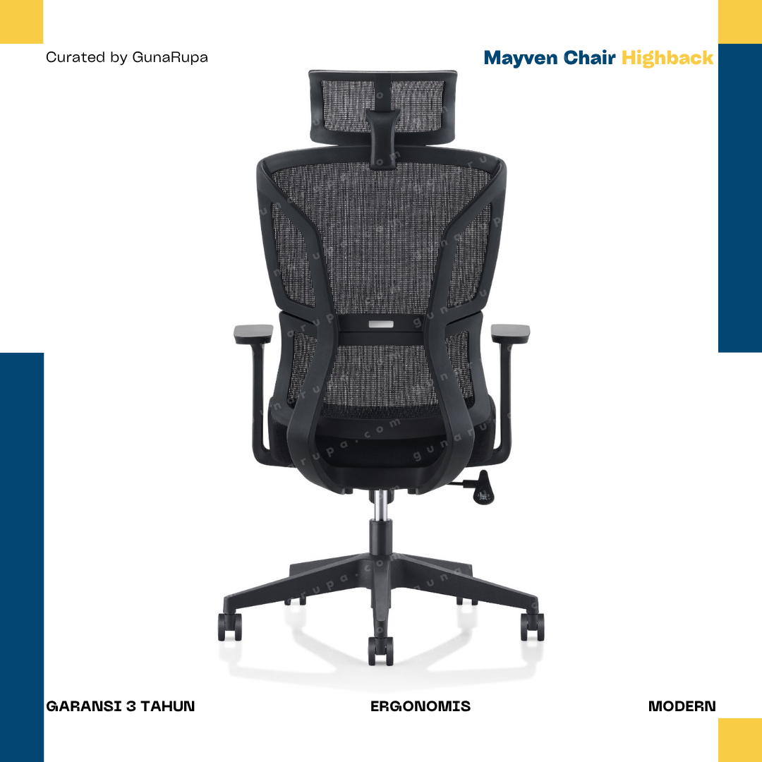 MAYVEN HIGHBACK BLACK (WITH HEADREST)
